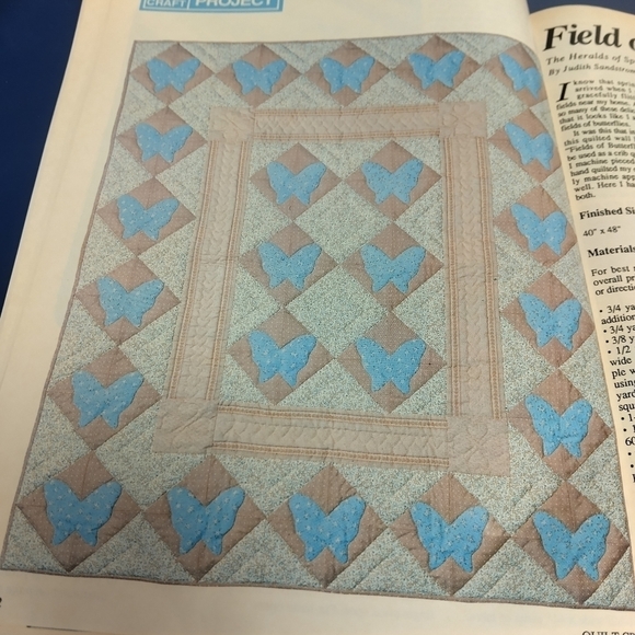 Vintage Quilt Craft Magazine June 1983 Quilting Quilt Patterns Butterfly Quilt - Picture 6 of 10
